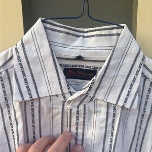 Ben Sherman White Stripe Button Up Shirt Men’s Large